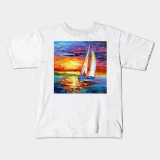 Sailboat in the sea Kids T-Shirt